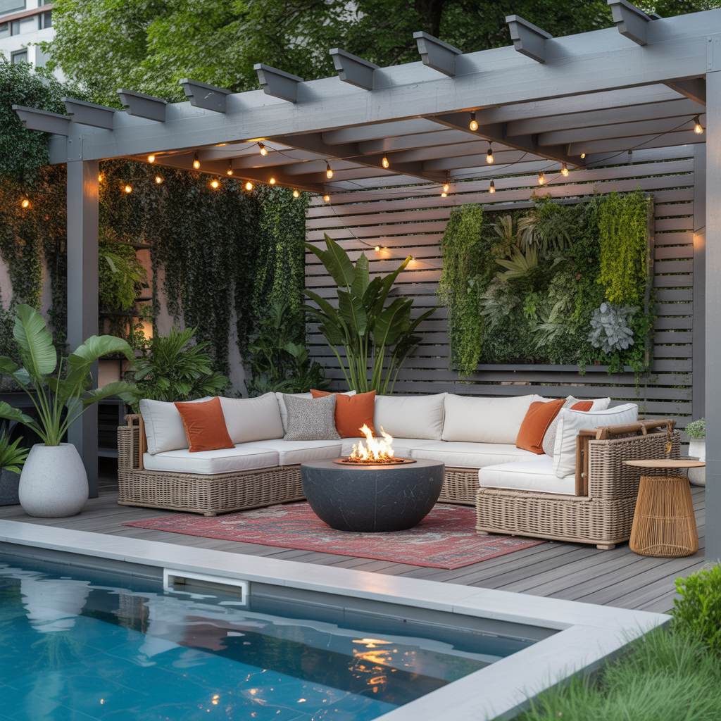decorating ideas pool patio