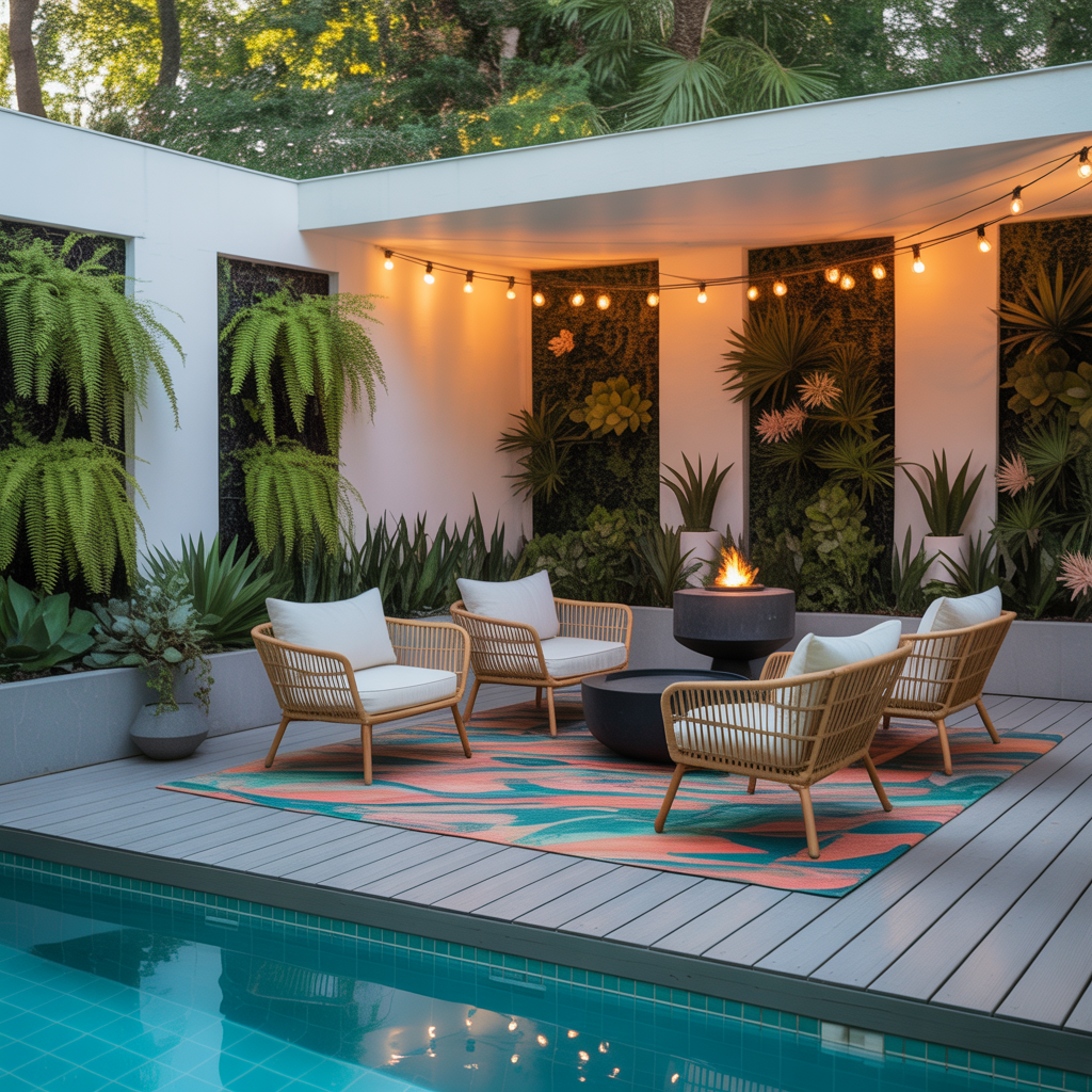 decorating ideas pool patio