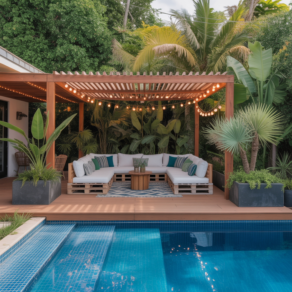 decorating ideas pool patio