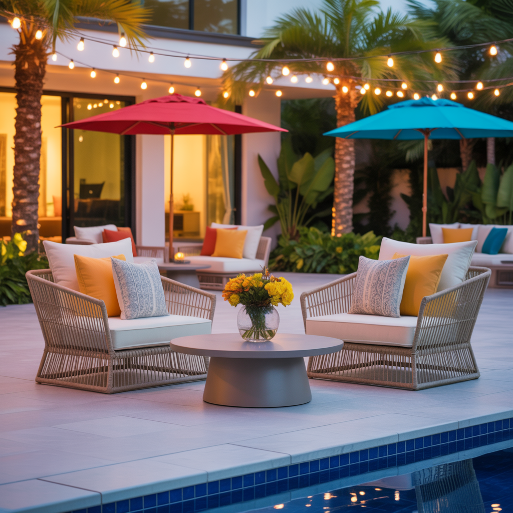 decorating ideas pool patio