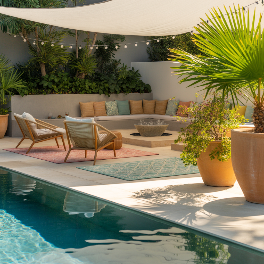 decorating ideas pool patio