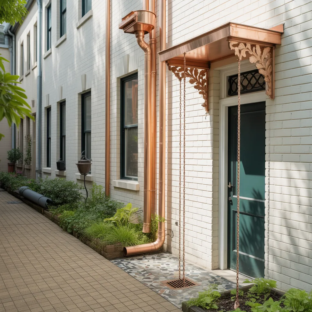 decorative downspout drainage options