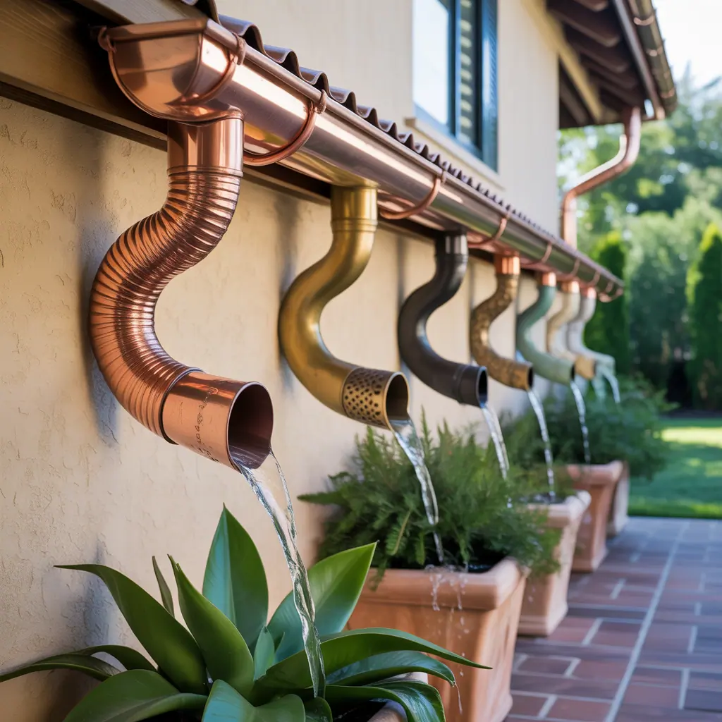 decorative downspout drainage options