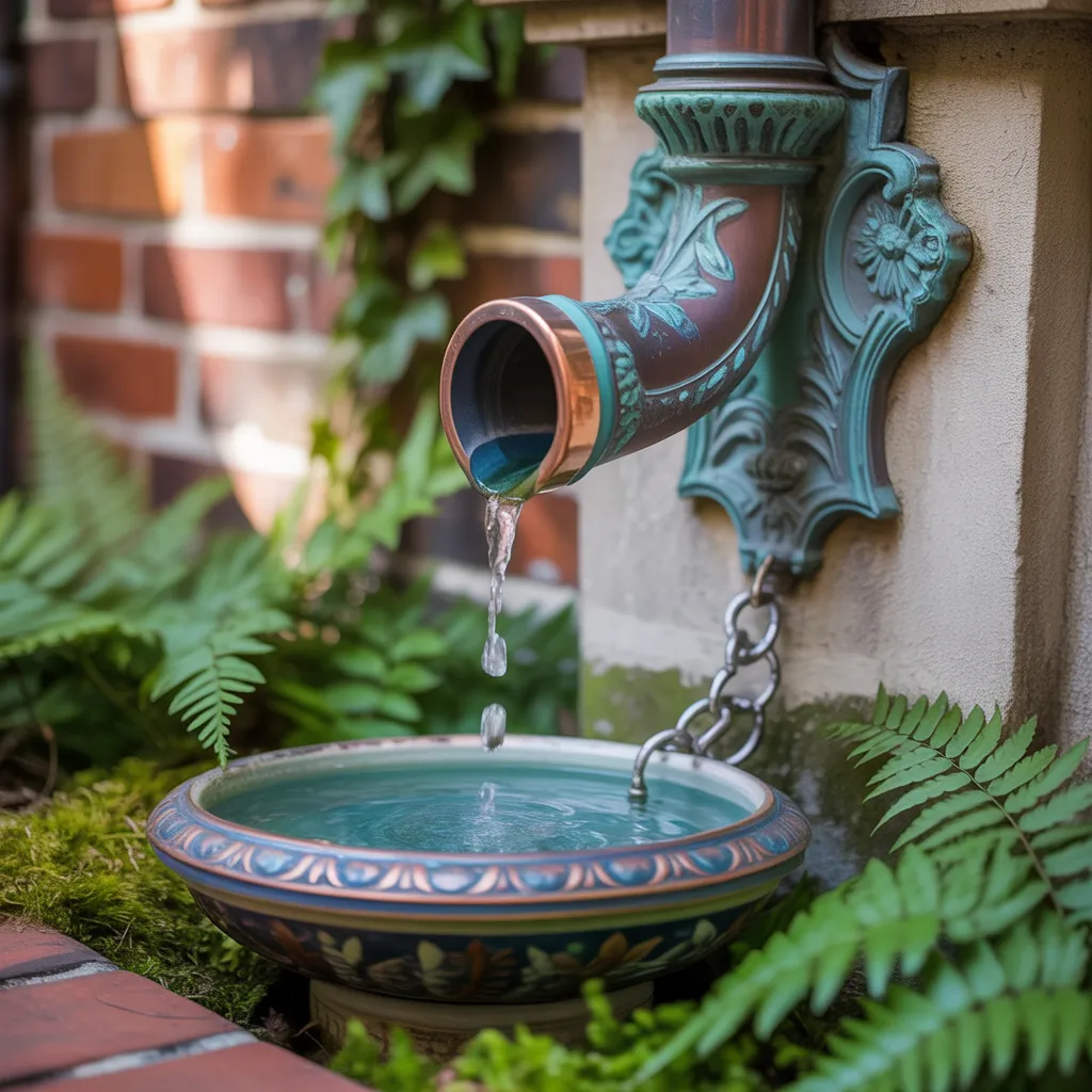 decorative downspout drainage options