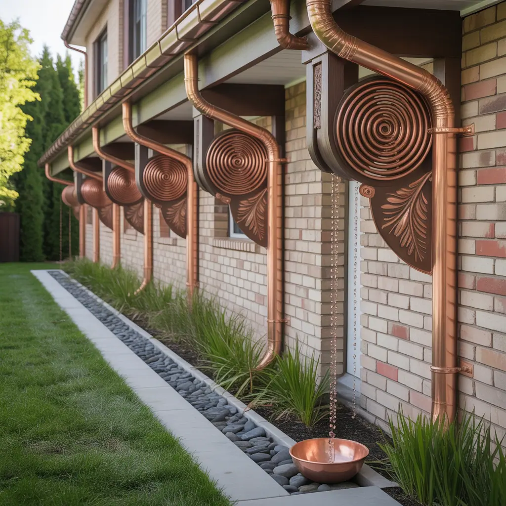 decorative downspout drainage options