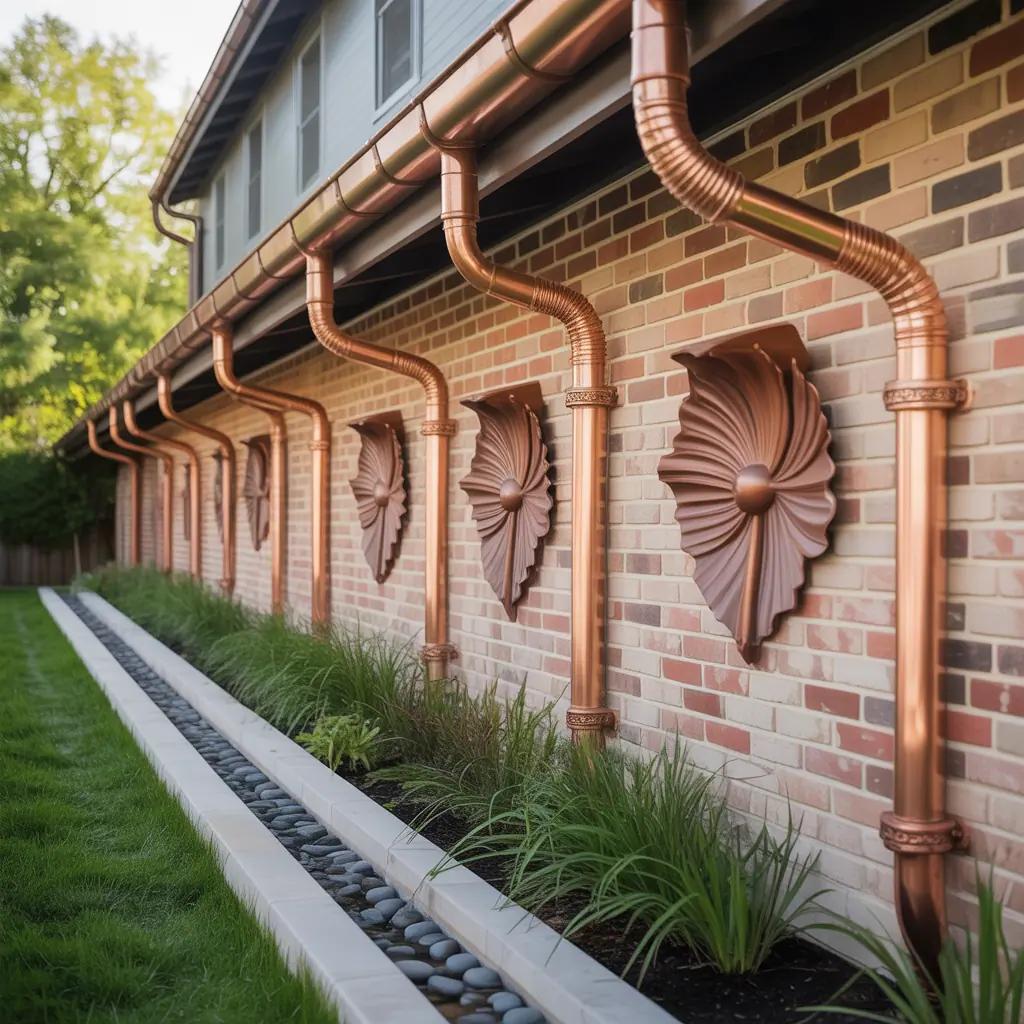decorative downspout drainage options