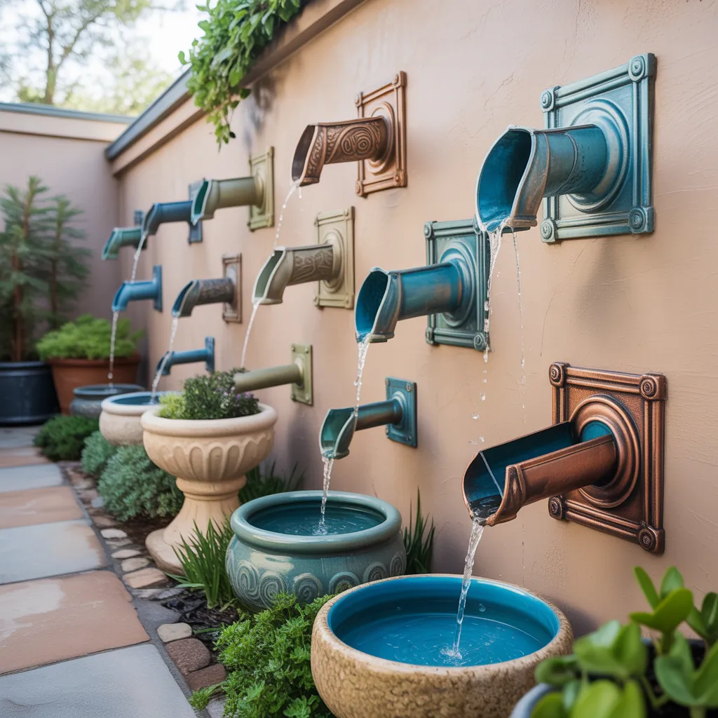 decorative downspout drainage options