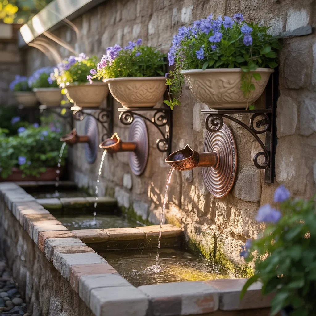 decorative downspout drainage options