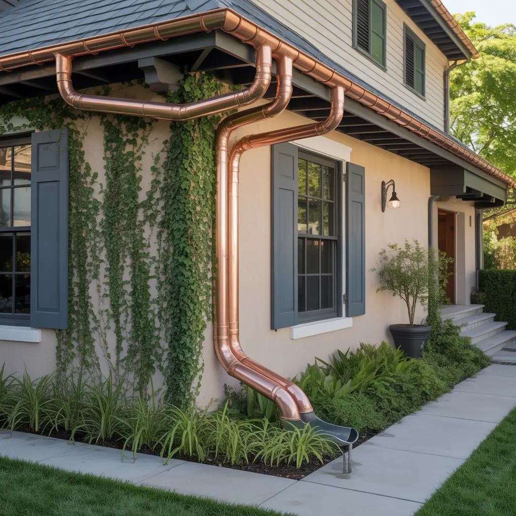 decorative downspout drainage options