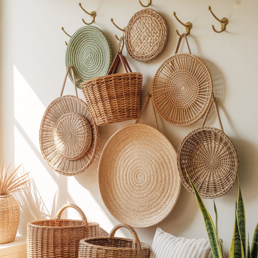 decorative wall basket ideas