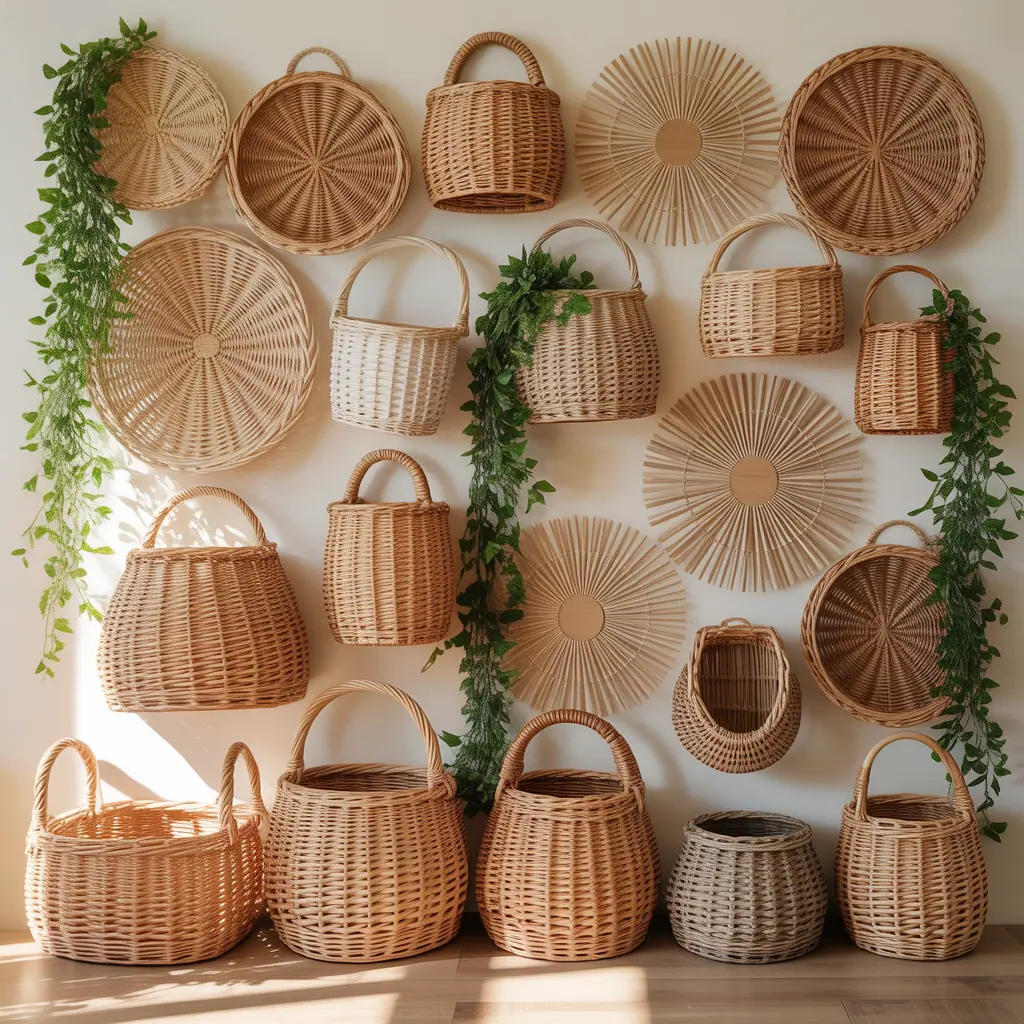 decorative wall basket ideas