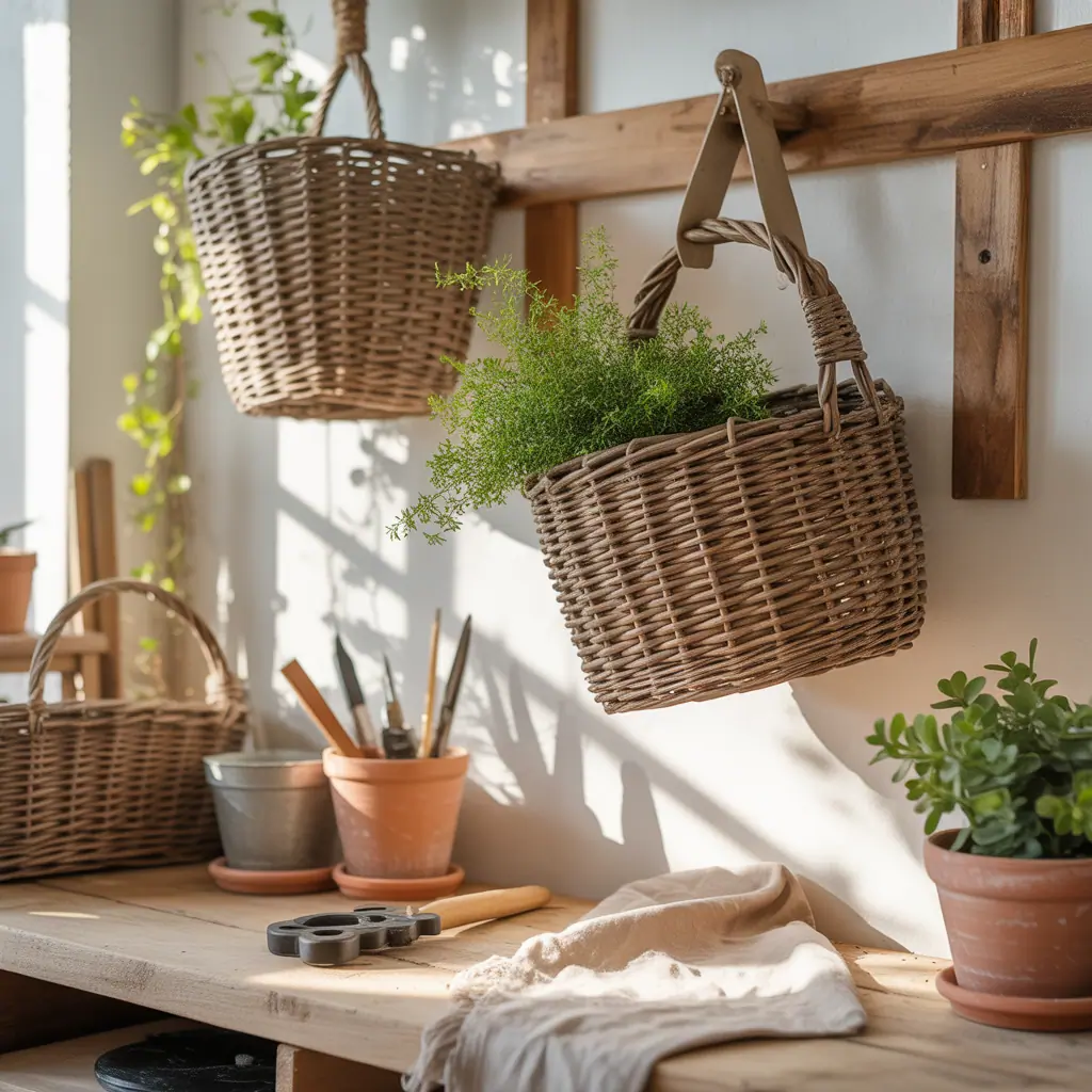 decorative wall basket ideas