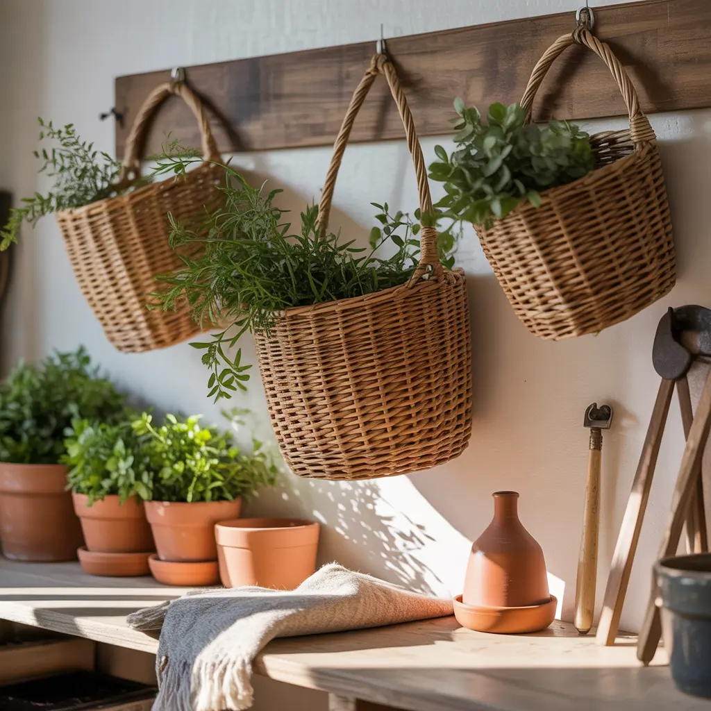 decorative wall basket ideas