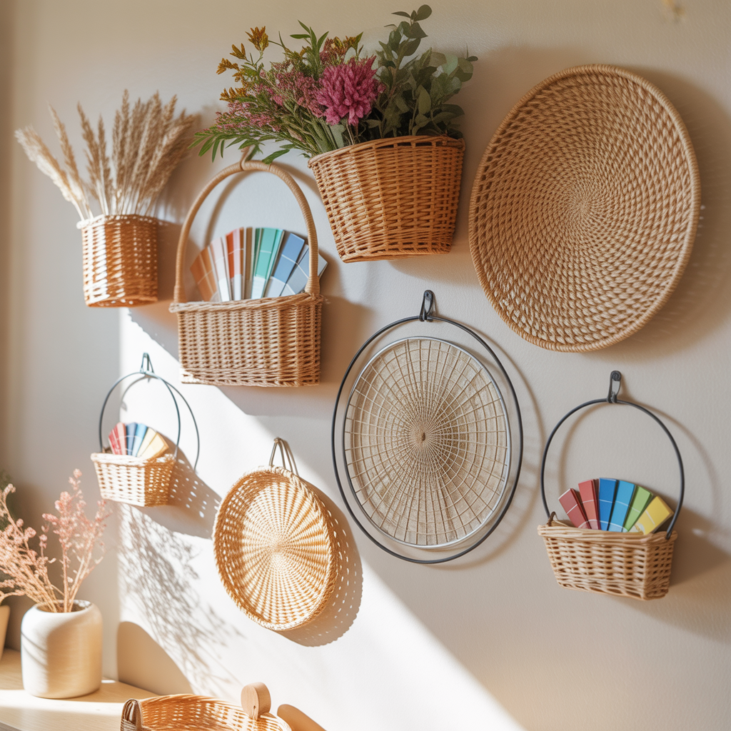 decorative wall basket ideas