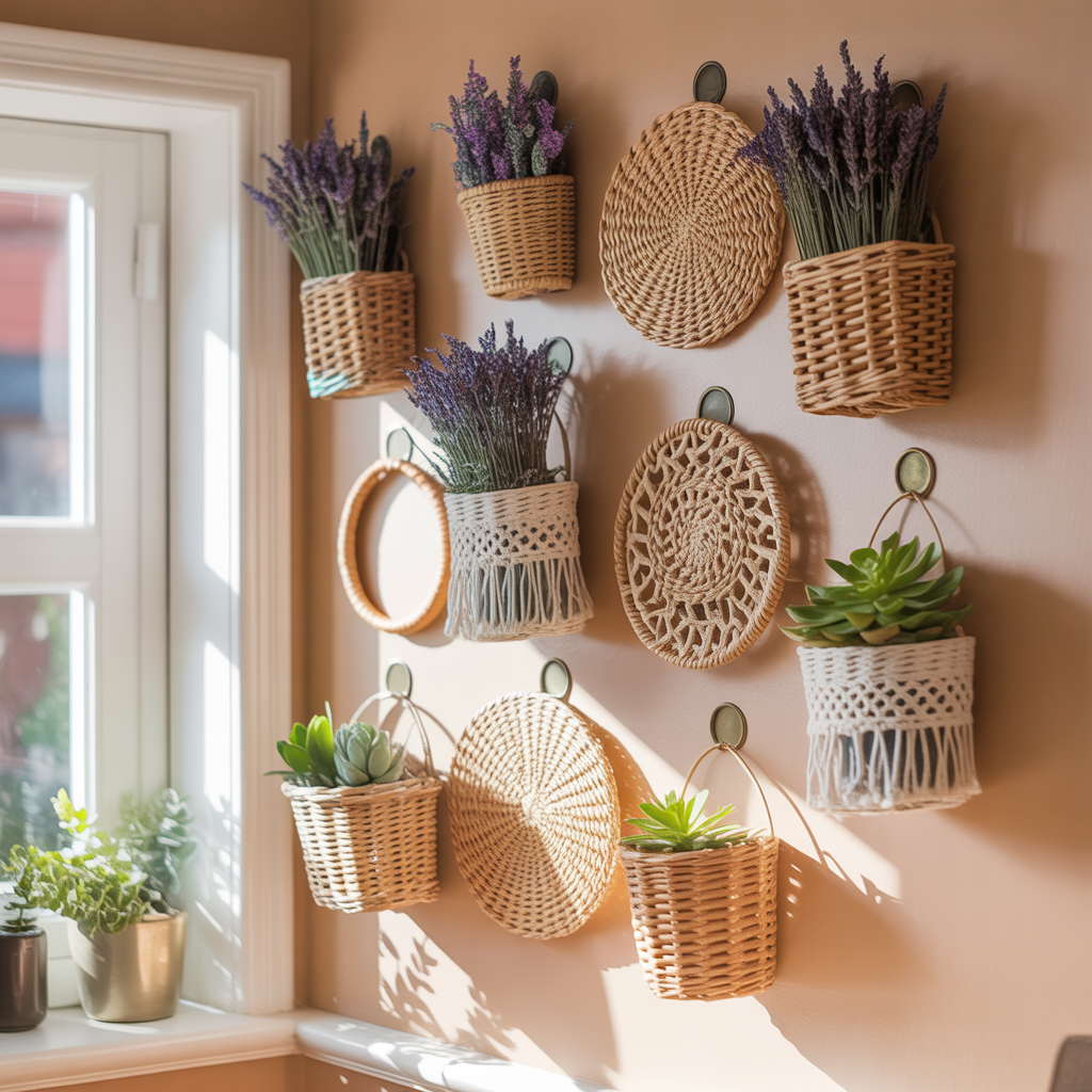 decorative wall basket ideas