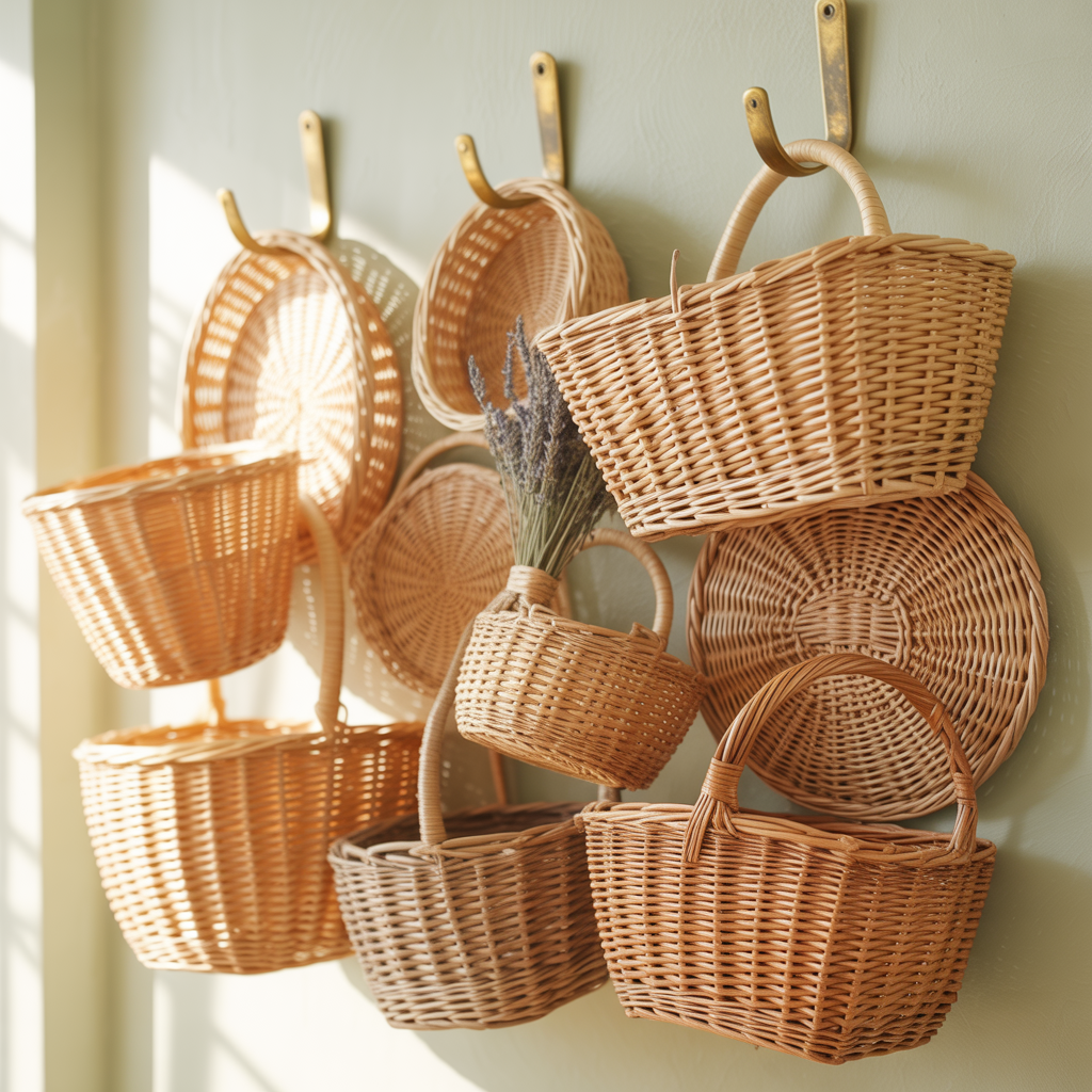 decorative wall basket ideas