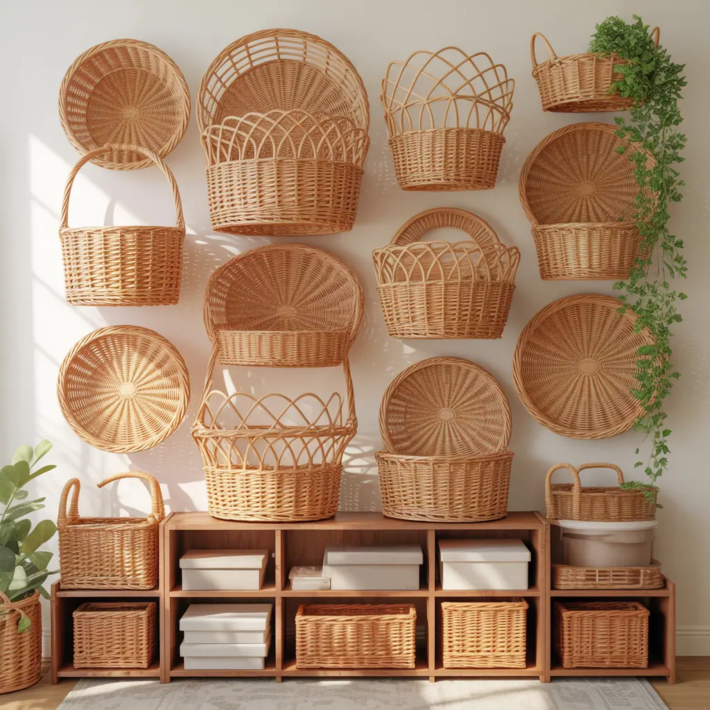 decorative wall basket ideas