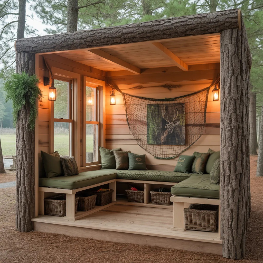 deer blind interior design ideas