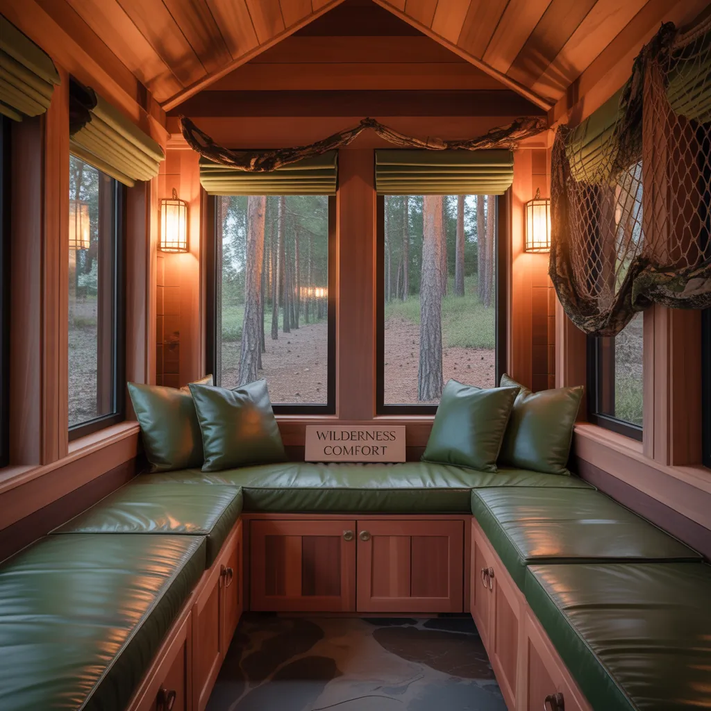 deer blind interior design ideas