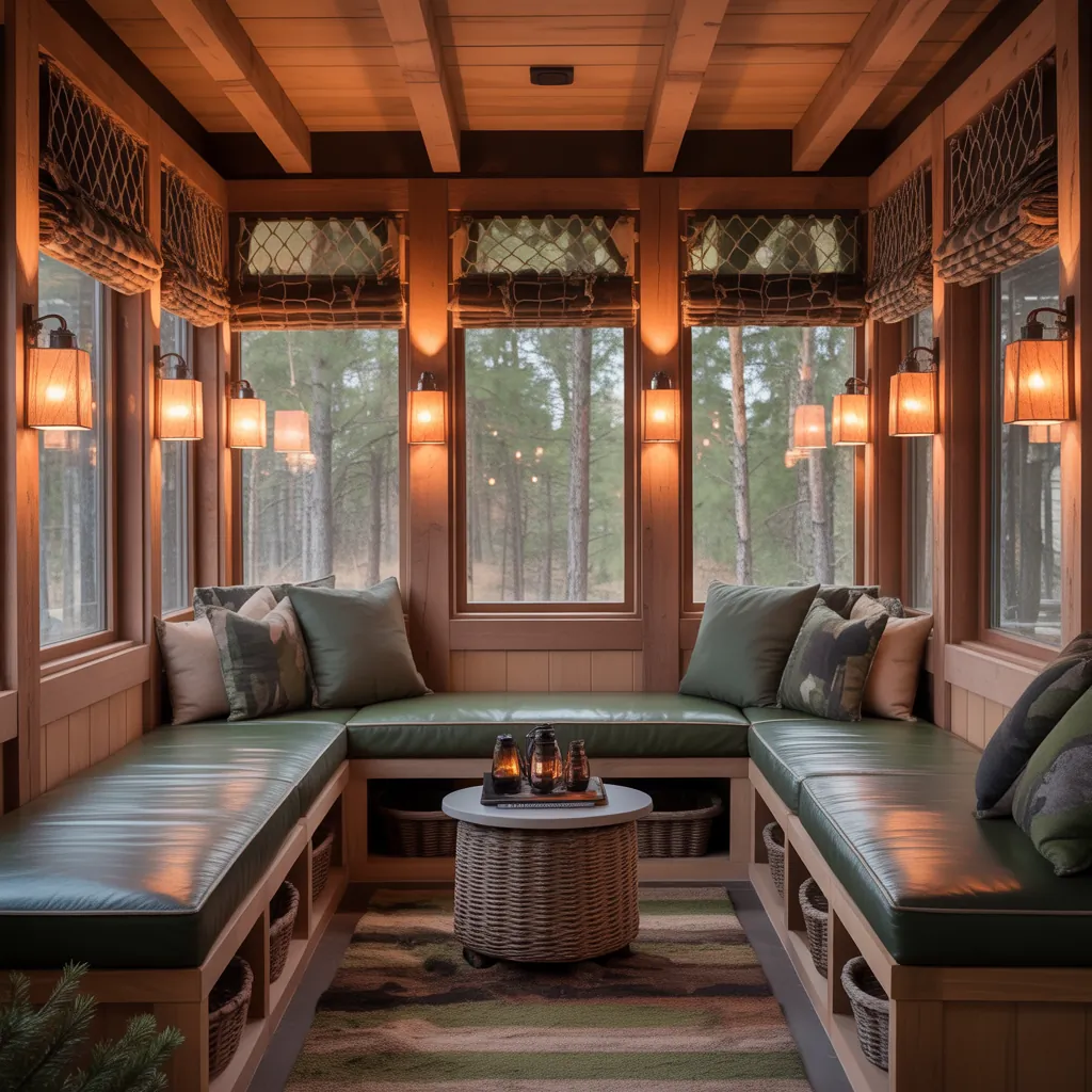 deer blind interior design ideas