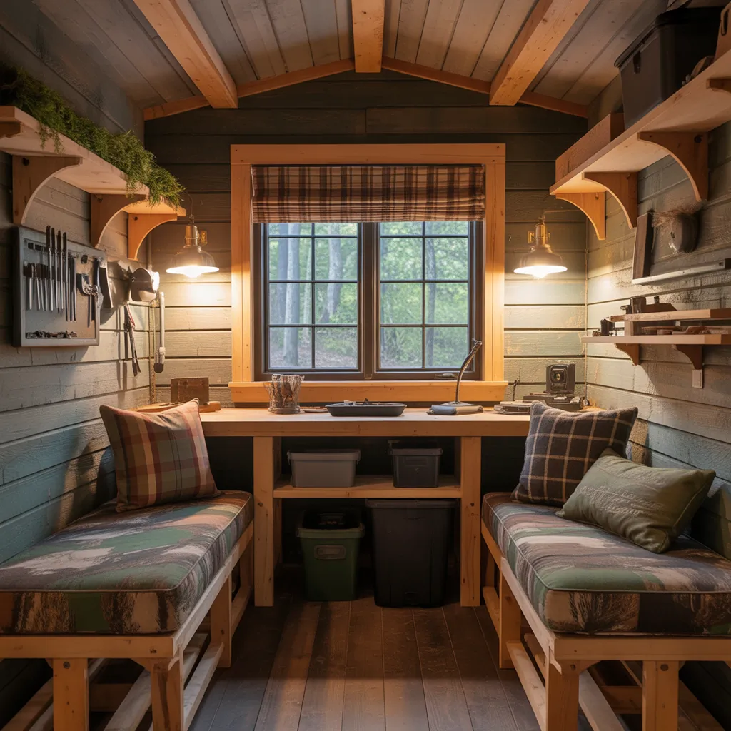 deer blind interior design ideas