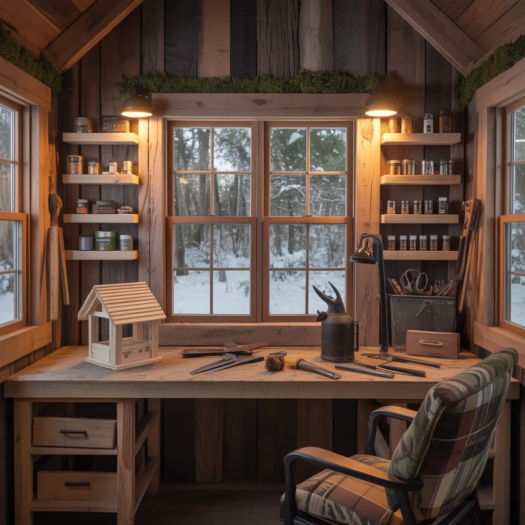 deer blind interior design ideas