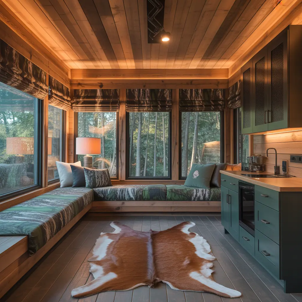 deer blind interior design ideas