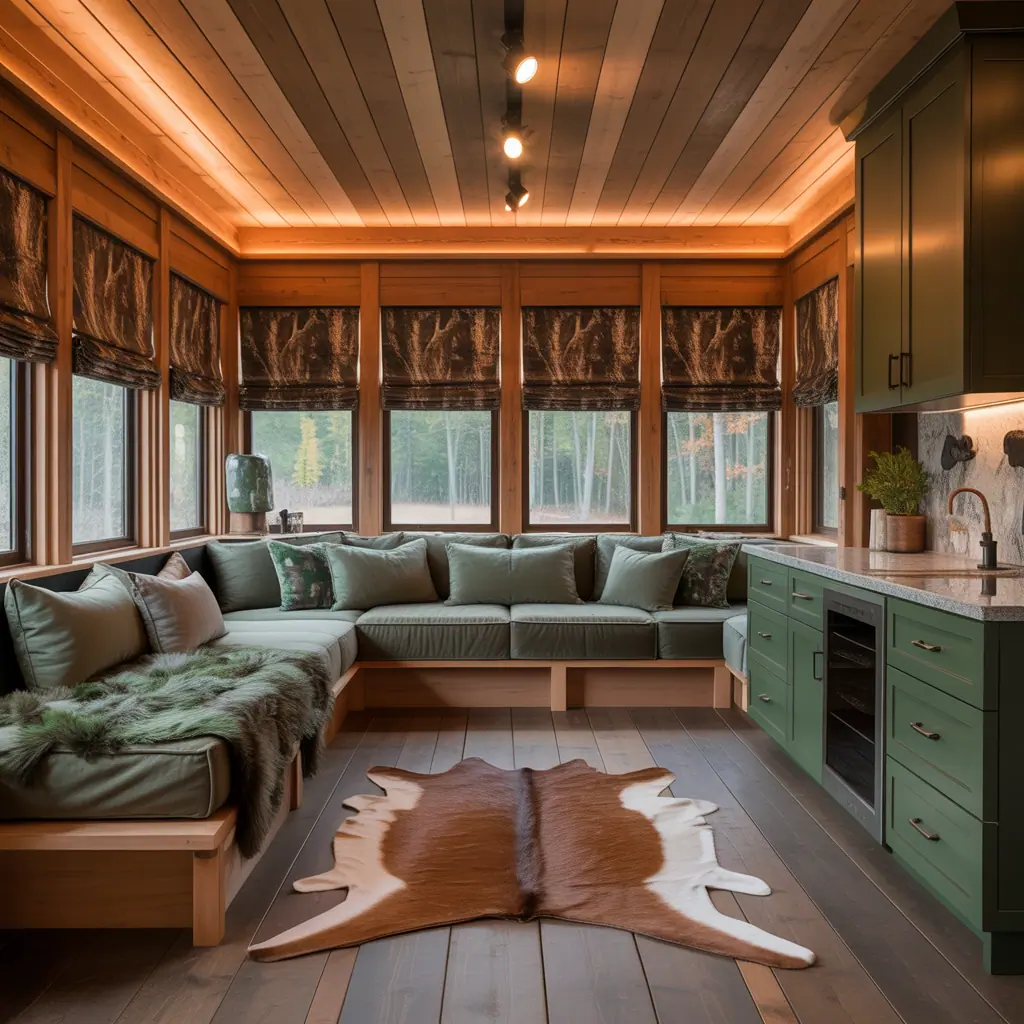 deer blind interior design ideas