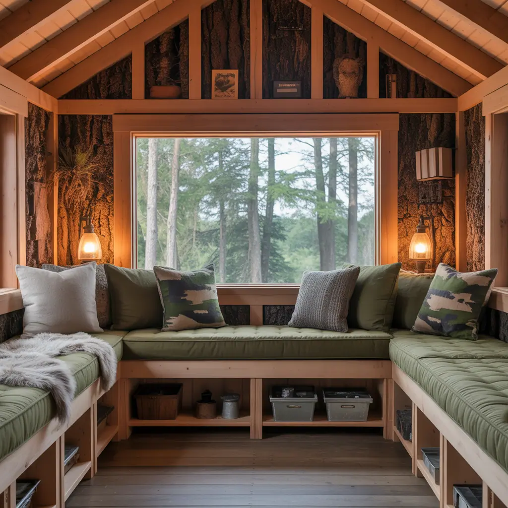 deer blind interior design ideas