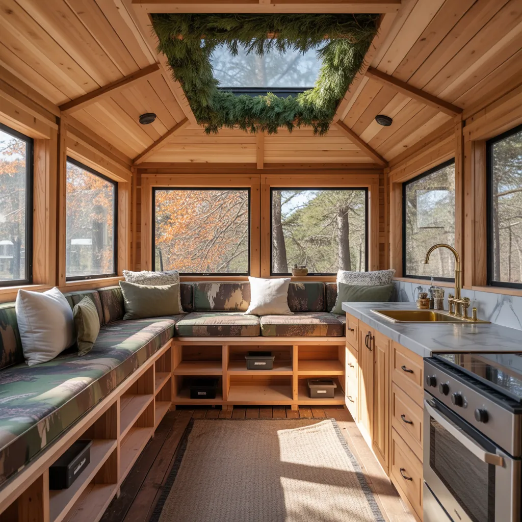 deer blind interior design ideas