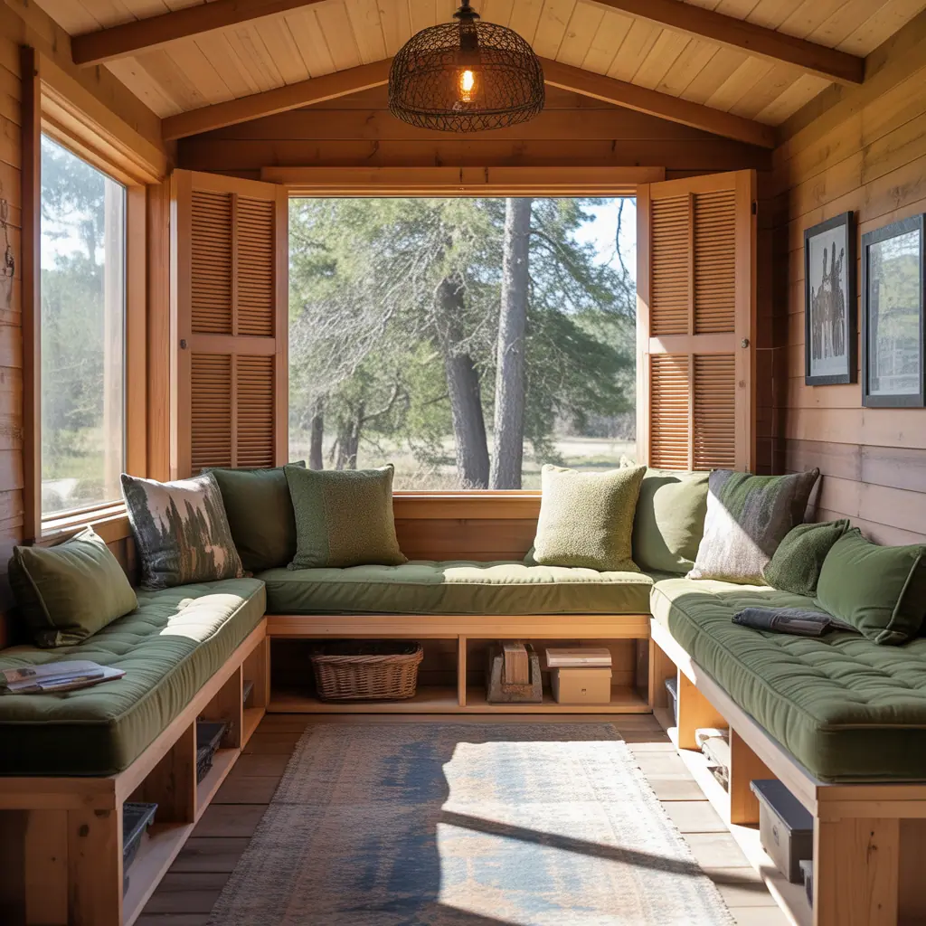 deer blind interior design ideas