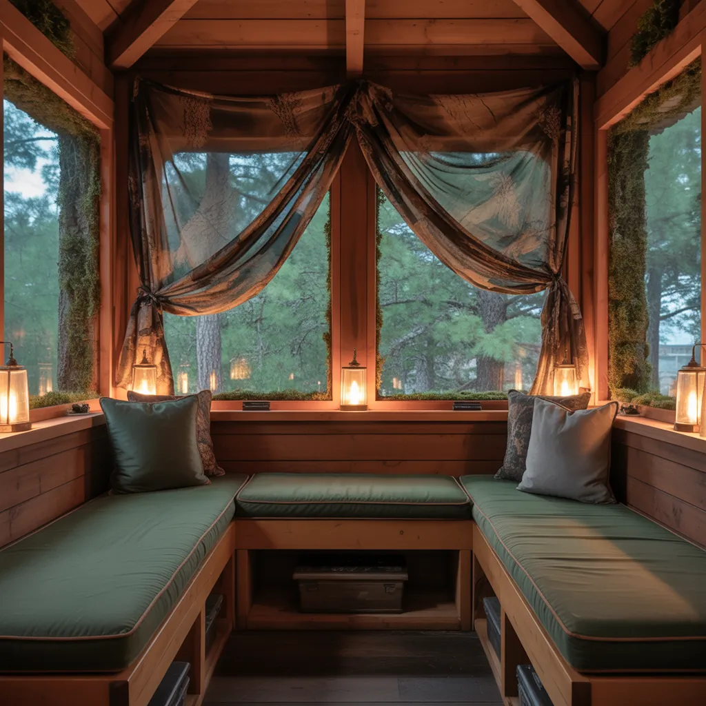 deer blind interior design ideas
