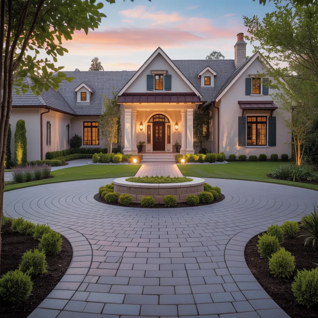 design circular driveway layout ideas