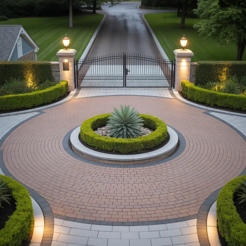 design circular driveway layout ideas