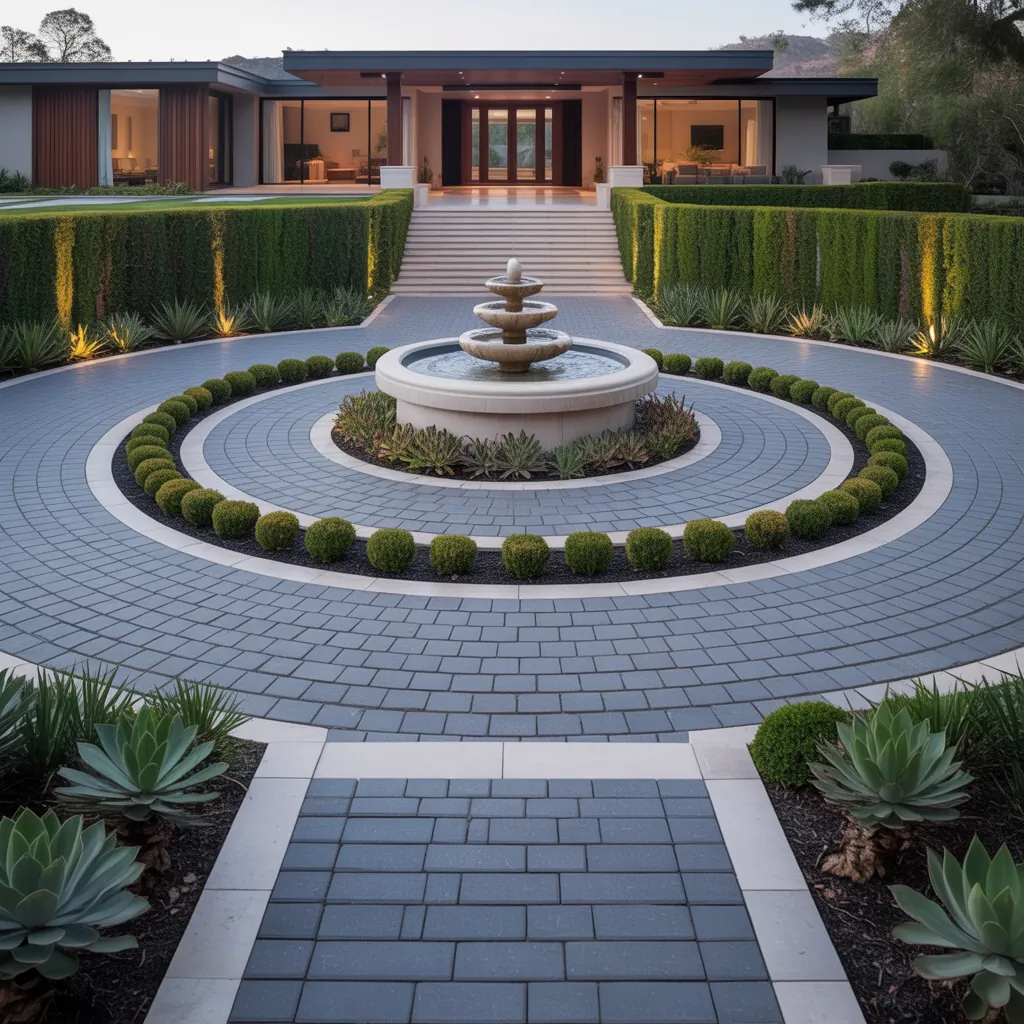 design circular driveway layout ideas
