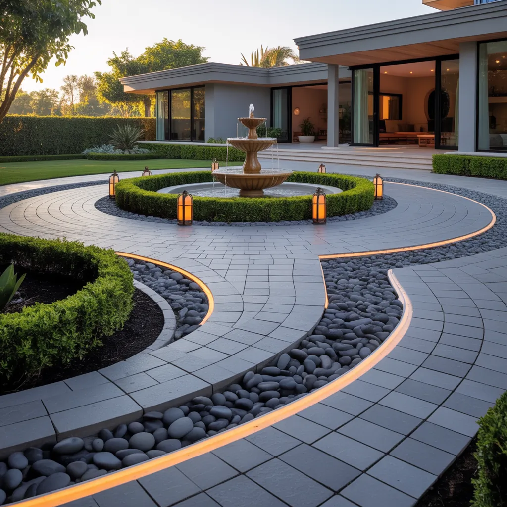 design circular driveway layout ideas