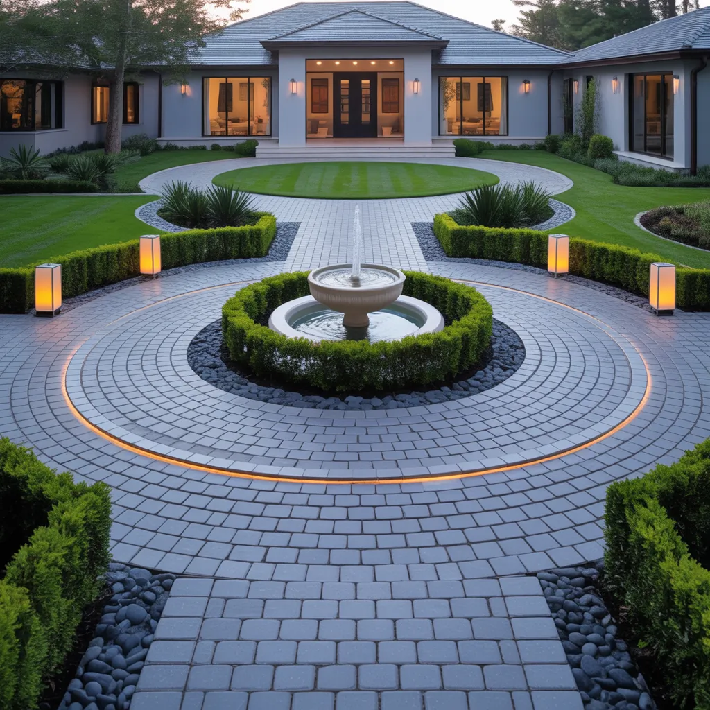 design circular driveway layout ideas