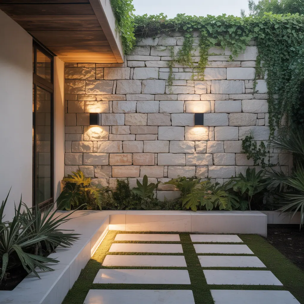 design ideas exterior stone wall