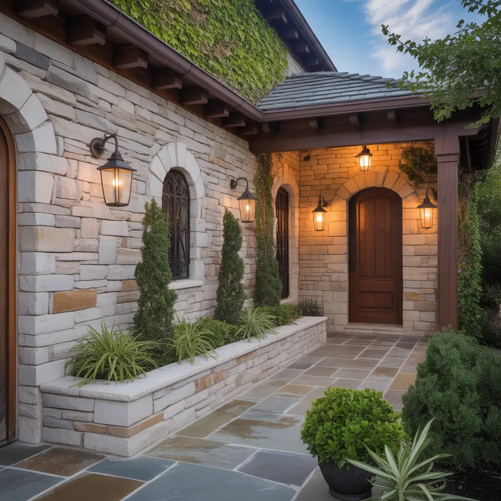 design ideas exterior stone wall