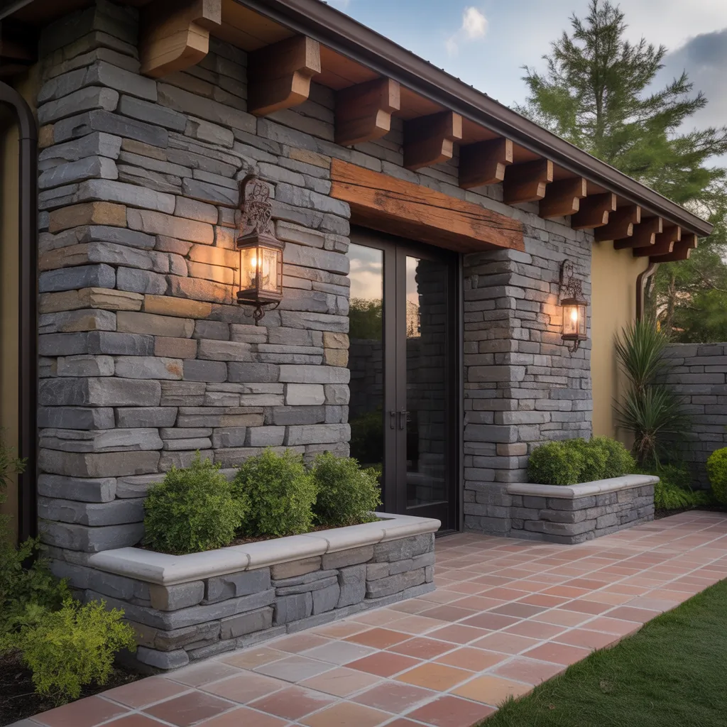 design ideas exterior stone wall
