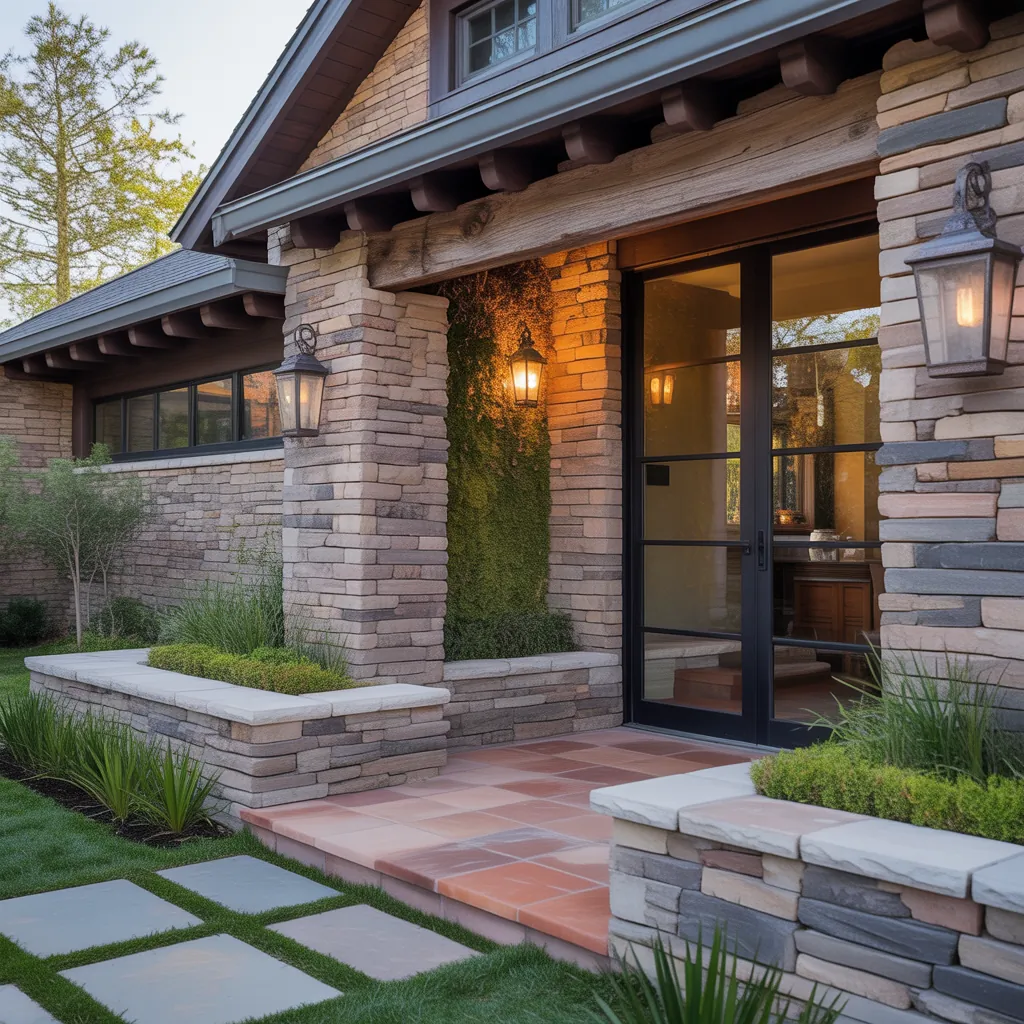 design ideas exterior stone wall