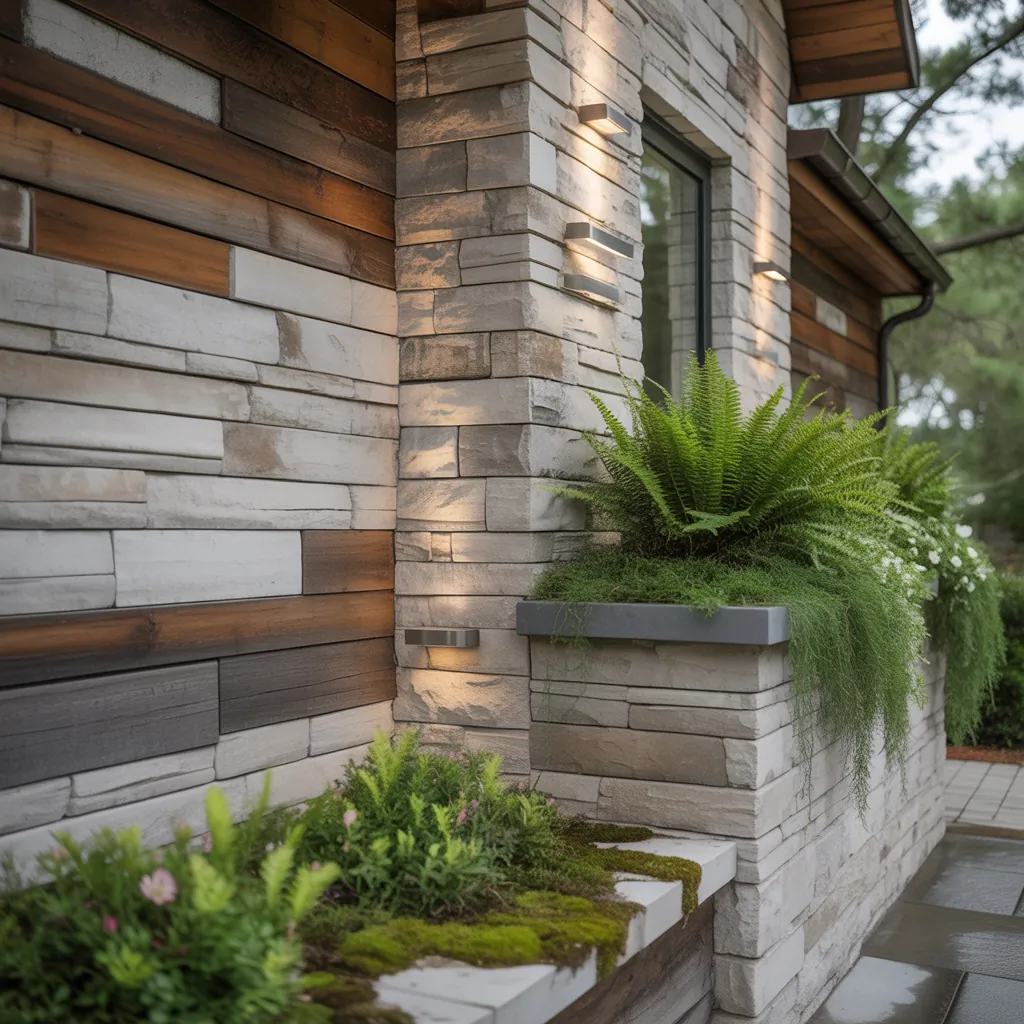 design ideas exterior stone wall