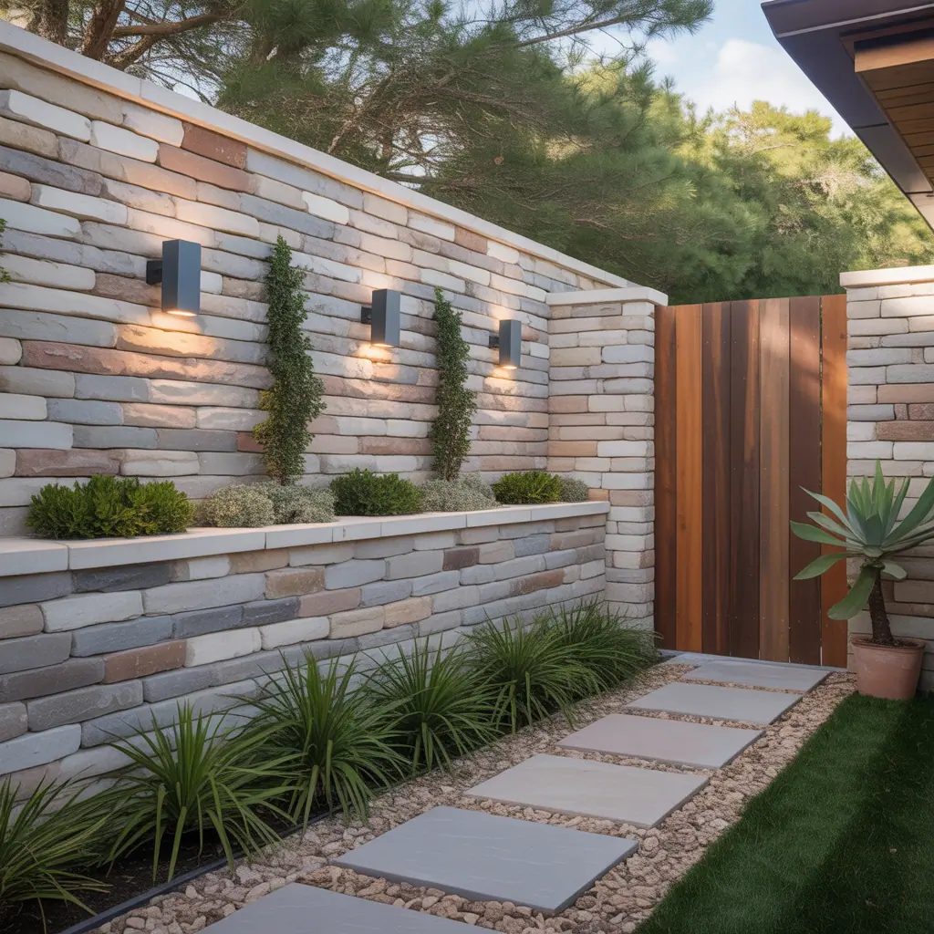 design ideas exterior stone wall