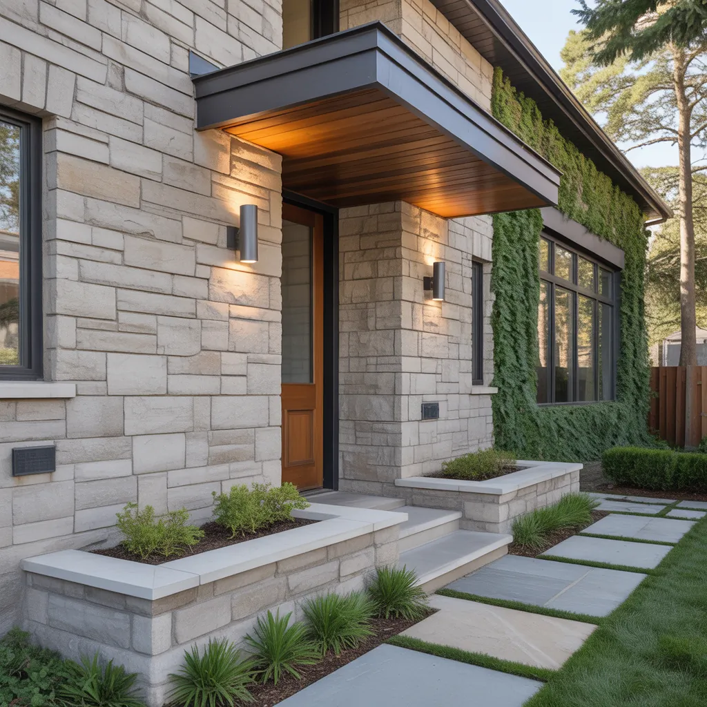 design ideas exterior stone wall