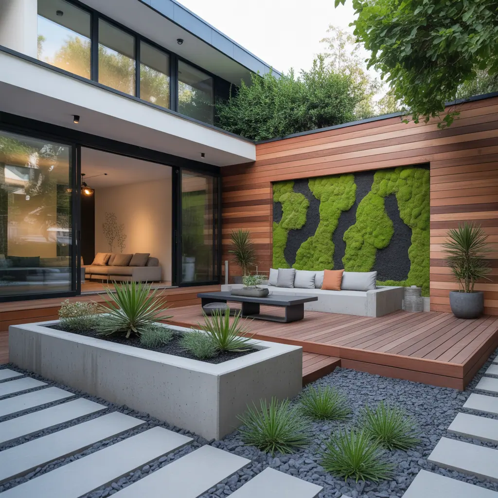 design ideas for modern outdoor corner garden