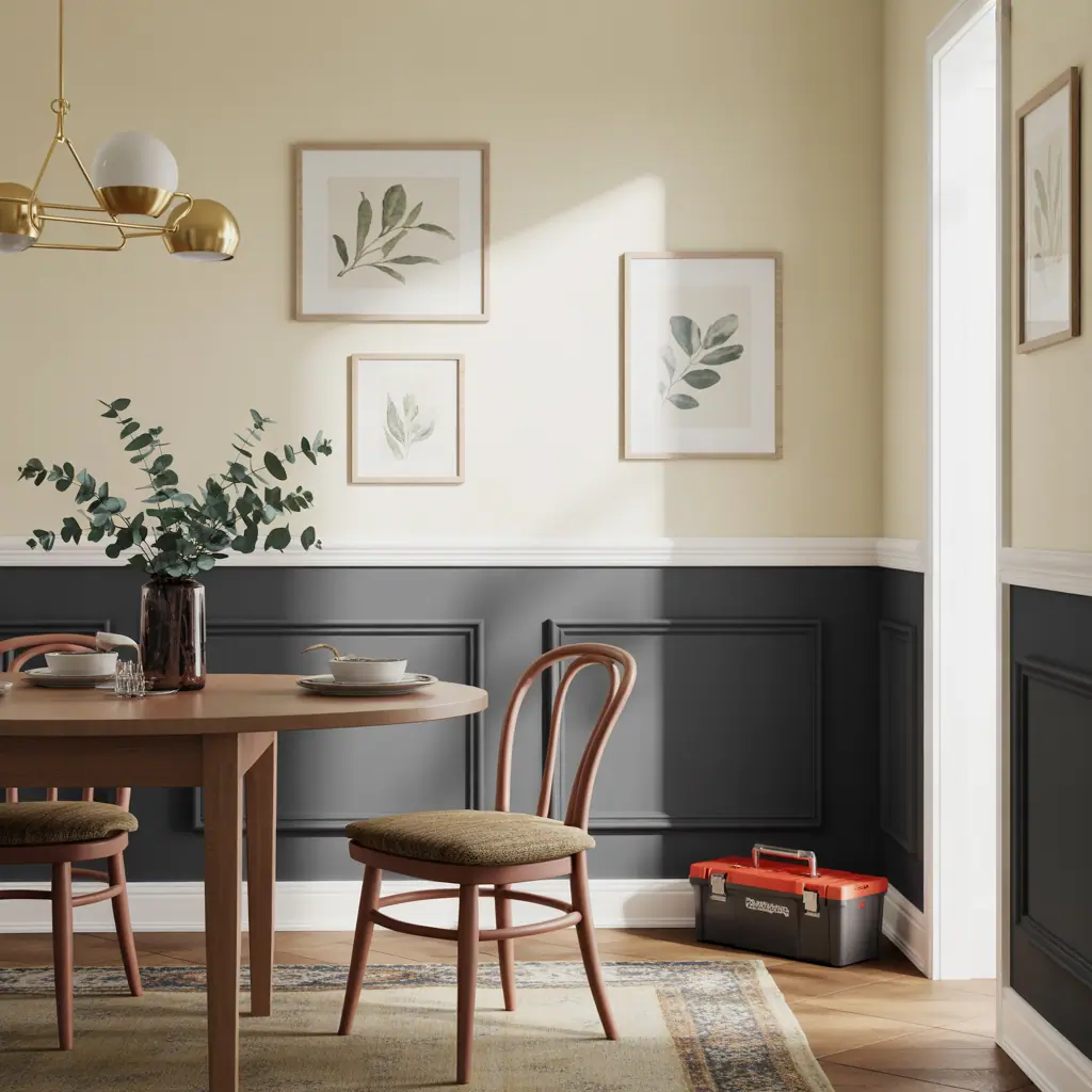 dining room chair rail paint colors