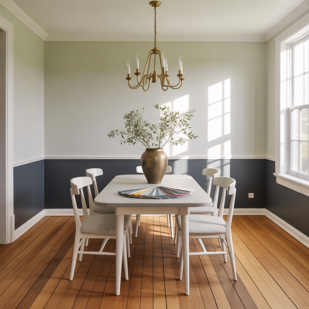 dining room chair rail paint colors