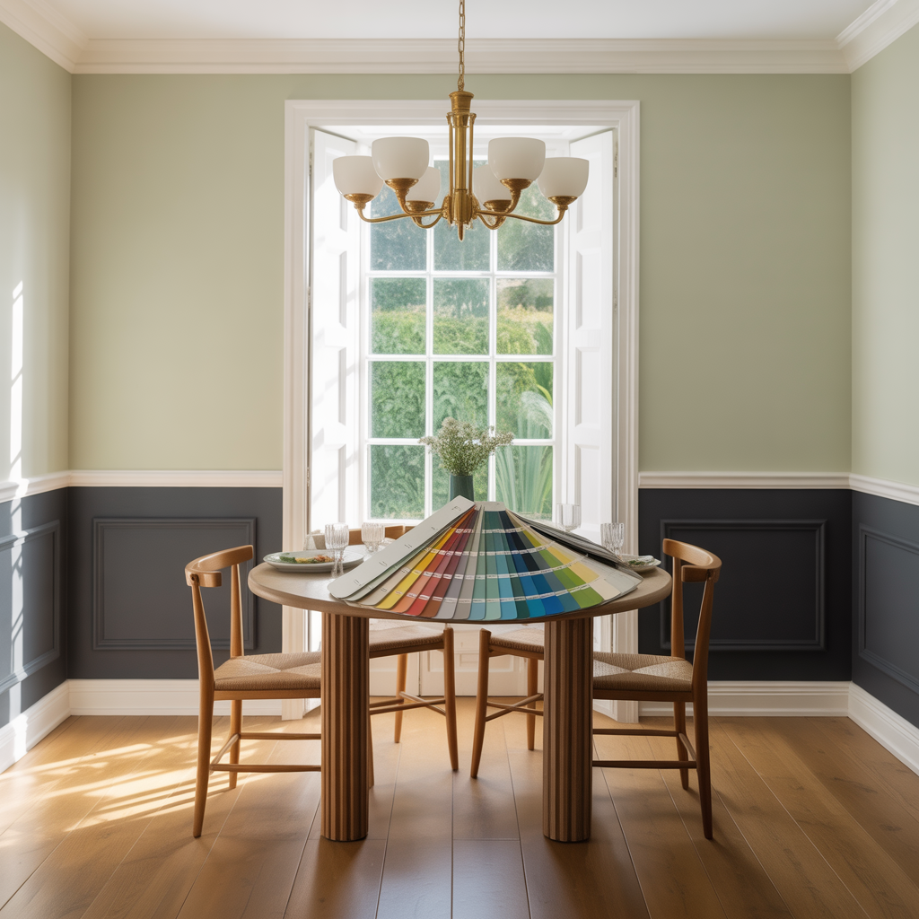 dining room chair rail paint colors