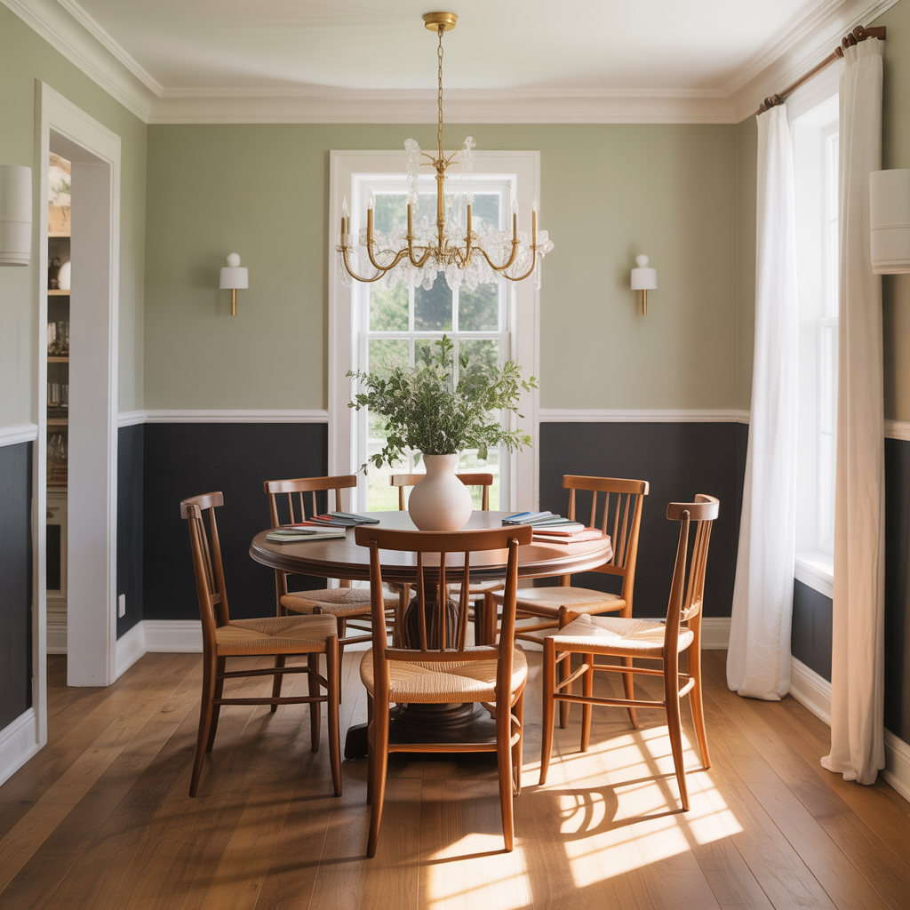 dining room chair rail paint colors