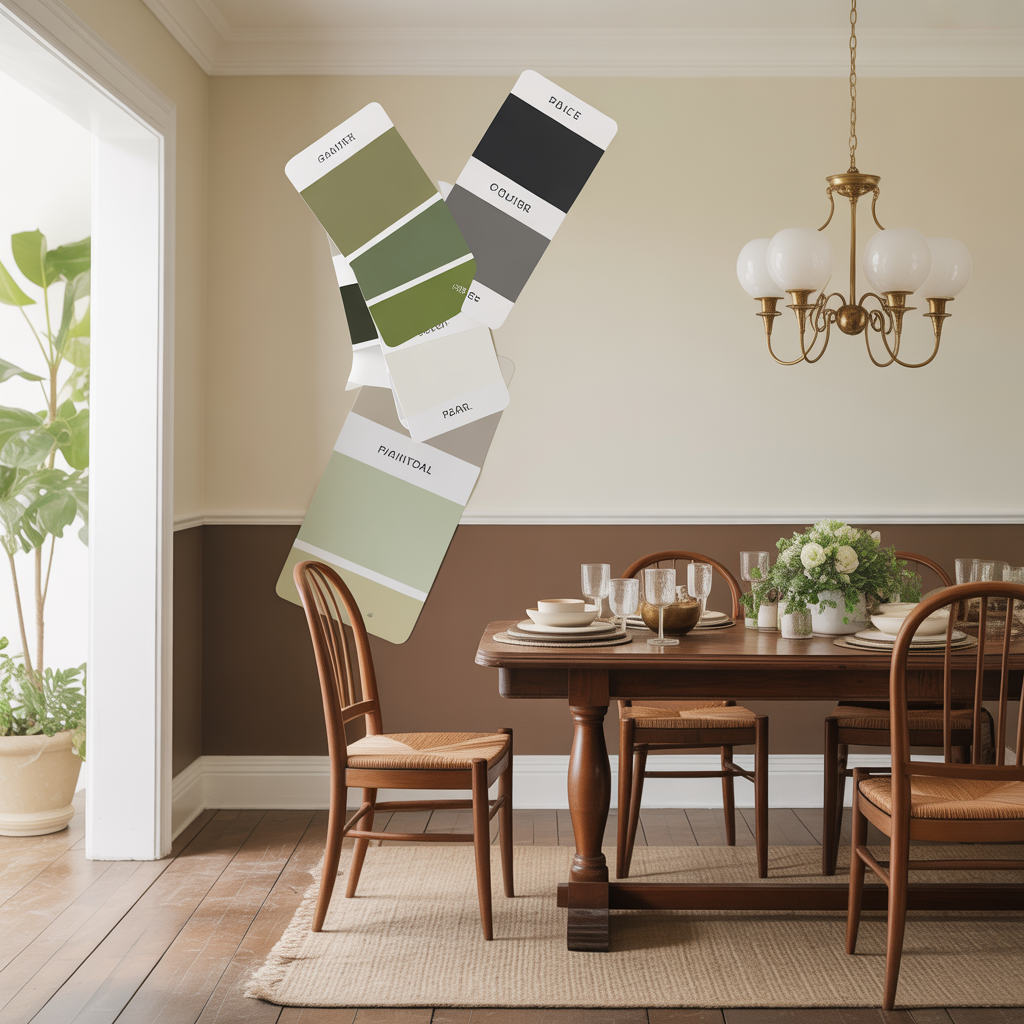 dining room chair rail paint colors